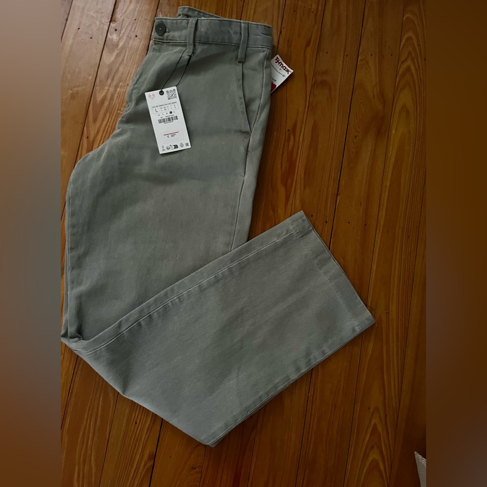 Zara Women’s  Light Gray Cotton Denim Jeans